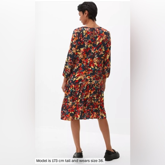 s.Oliver Patterned Dress With Flounce Sustainable , size 16 - Picture 13 of 15